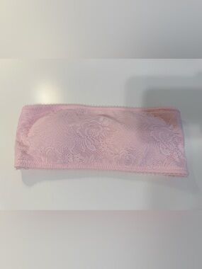 🐣5/$25-Lace Bandeau Strapless Bralette - Pink